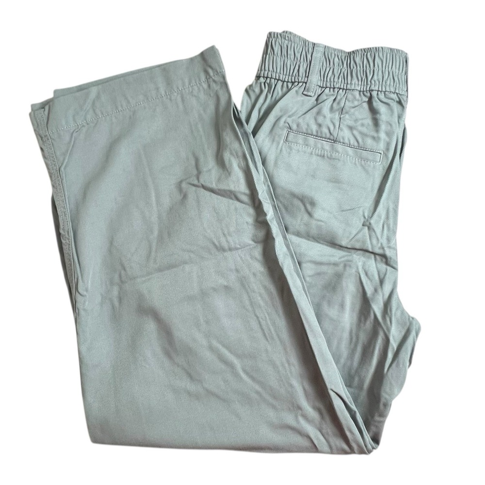 Madewell Womens 2 Petite Overcast Blue Neale Straight Leg Pant Pleated Elastic
